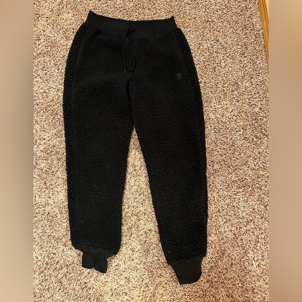 Pink Sherpa sweat pants